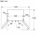 Bosch KFN96AXEA Køl/frys kombination